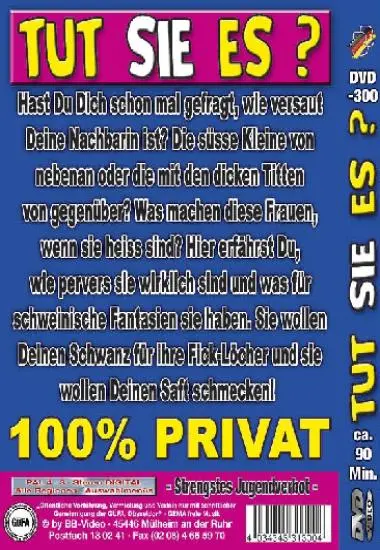 Tut Sie es ? - DVD-300 | BB-Video | DVD, Download, VOD(back cover)