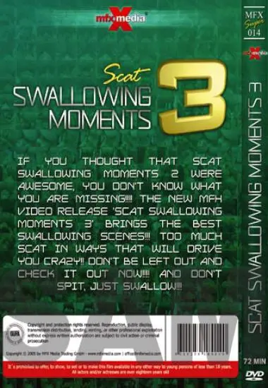 Scat Swallowing Moments 3 - R18(MFX) at sexvideoall.com(back cover)