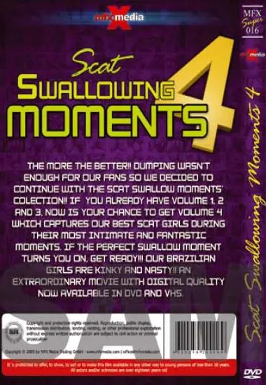 Scat Swallowing Moments 4 - R20(MFX) at sexvideoall.com(back cover)