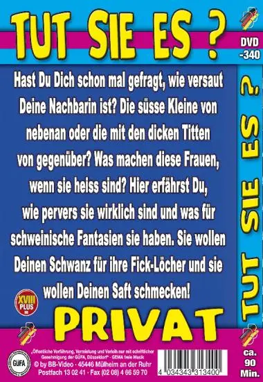 Tut Sie es? DVD-340 | BB-Video | DVD, Download, VOD(back cover)