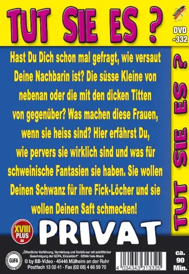 Tut Sie es? DVD-332 | BB-Video | DVD, Download, VOD(back cover)