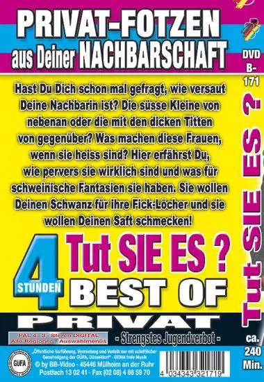 Beste of Tut Sie es? B-171 | BB-Video | DVD(back cover)