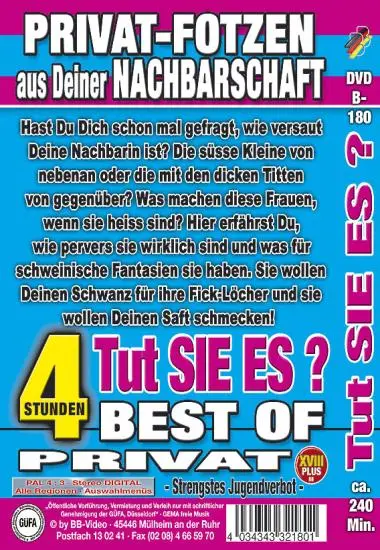 Best of Tut Sie es? B-180 | BB-Video | DVD(back cover)