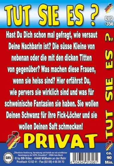 Tut Sie es? DVD-356 | BB-Video | DVD, Download, VOD(back cover)