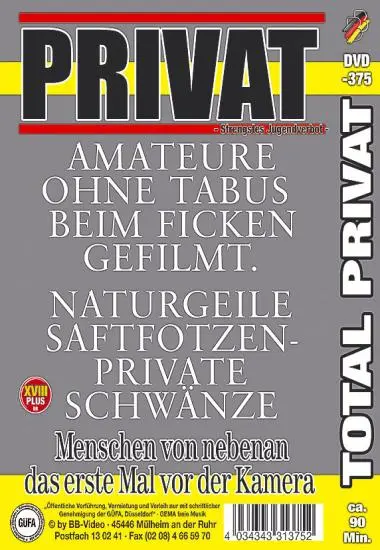 Privat DVD-375 | BB-Video | DVD, Download, VOD(back cover)