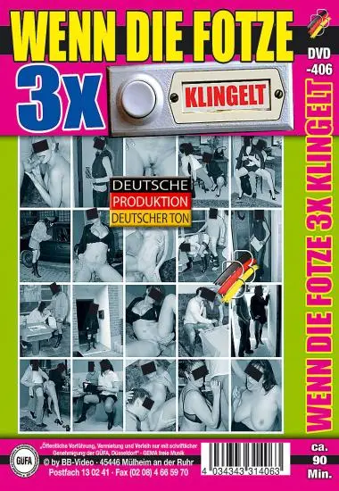Wenn die Fotze 3 x Klingelt | BB-Video | DVD(back cover)
