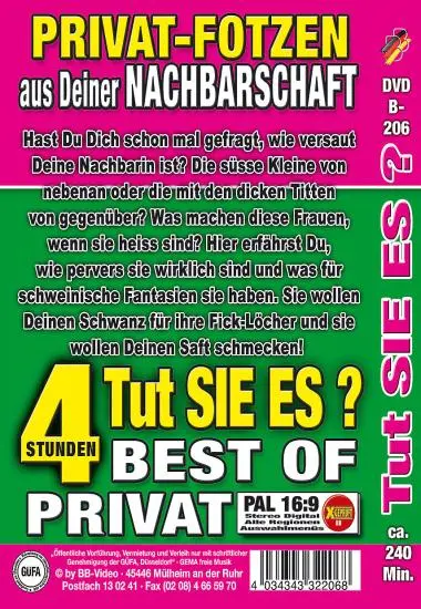 Tut SIe Es ???  B-206 | BB-Video | DVD(back cover)
