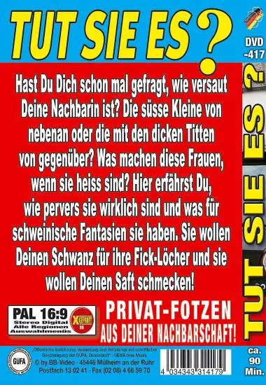 Tut SIe Es ???  DVD-417 | BB-Video | DVD(back cover)