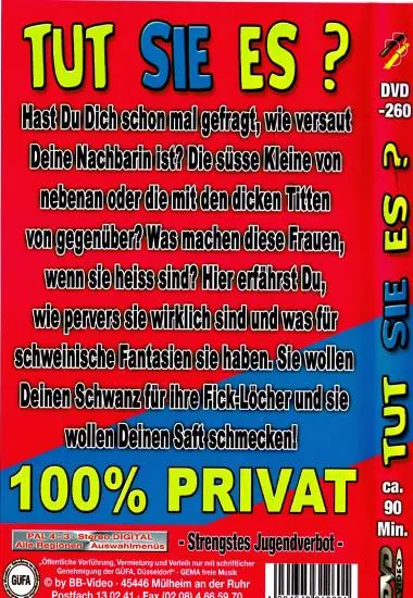 Tut SIe Es ? DVD-260 | BB-Video | DVD, Download, VOD(back cover)