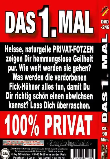 Das 1. Mal DVD-246 | BB-Video | DVD, Download, VOD(back cover)