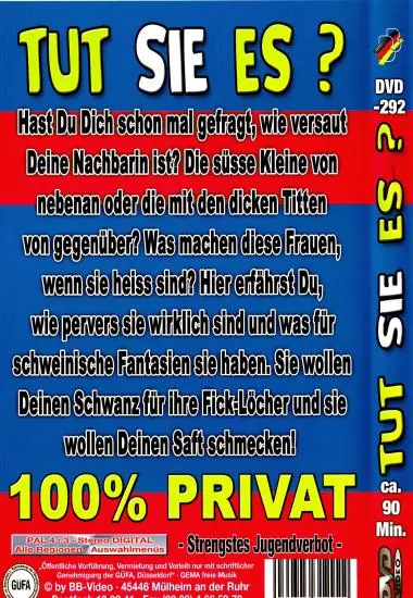 Tut SIe Es ? DVD-292 | BB-Video | DVD, Download, VOD(back cover)