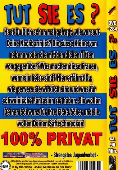 Tut SIe Es ? DVD-284 | BB-Video | DVD, Download, VOD(back cover)