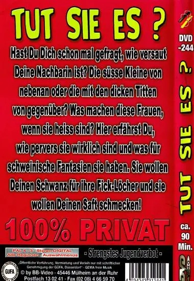 Tut SIe Es ? DVD-244 | BB-Video | DVD, Download, VOD(back cover)
