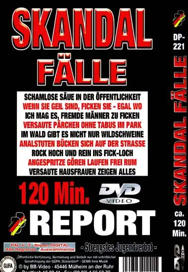 Skandal Fälle Report | BB-Video | DVD, Download, VOD(back cover)