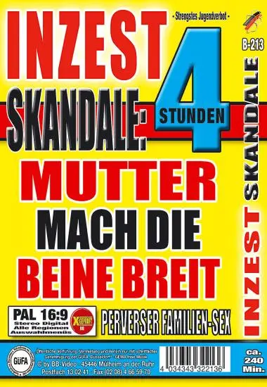 Inzest -Skandale B-213 | BB-Video | DVD(back cover)