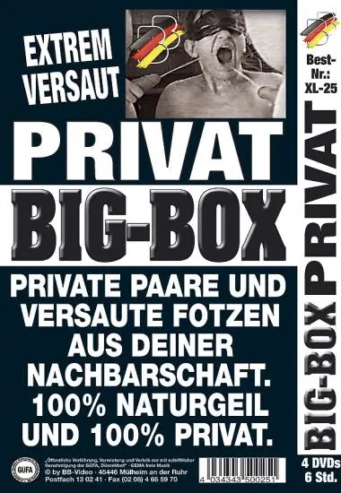 Big Box Provat - Extrem versaut XL-25 | BB-Video | DVD(back cover)