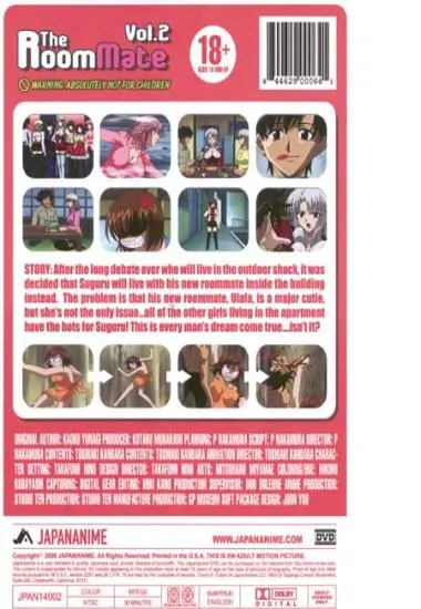 The Room Mate vol. 2 | JAPANANIME | DVD(back cover)
