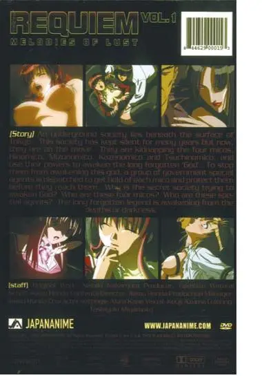 REQUIEM  Vol. 1 | JAPANANIME | DVD(back cover)