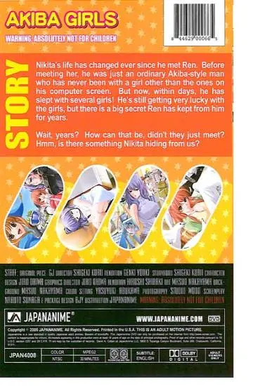 Akiba Girls Vol. 3 | JAPANANIME | DVD(back cover)