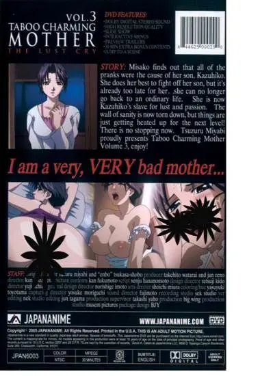 Taboo Charming Mother Vol. 3 | JAPANANIME | DVD(back cover)