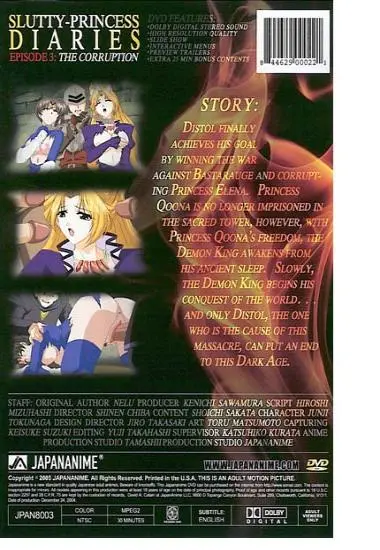 Slutty-Princess Diaries Vol. 3 | JAPANANIME | DVD(back cover)