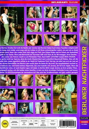 Berliner Nachtficker | Inflagranti | DVD(back cover)