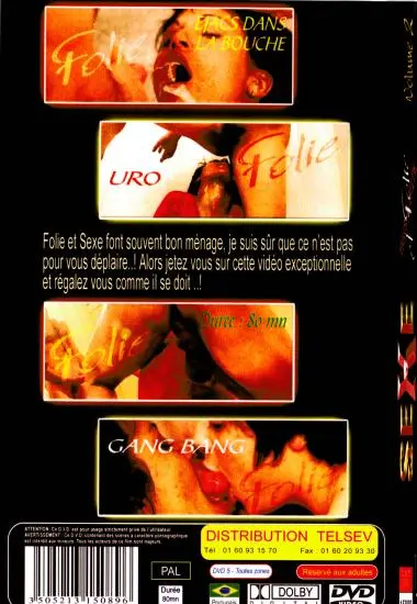SEXE ET FOLIE Nand#176;2 | TELSEV | DVD, Download, VOD(back cover)