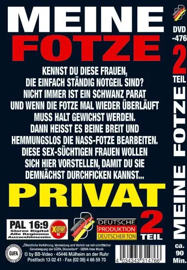 Meine Fotze 2 | BB-Video | DVD, Download, VOD(back cover)