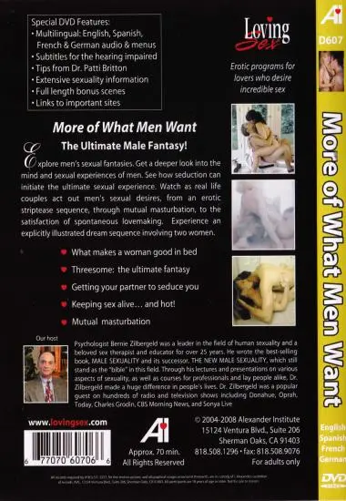 More of What Men Want(Alexander Institute)(back cover)