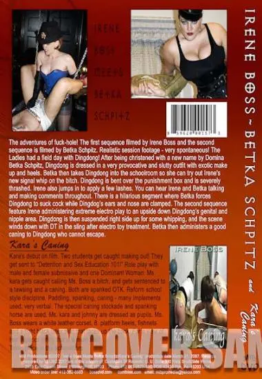 Irene Boss Meets Betka_Kara´s Caning(MIB Productions)(back cover)