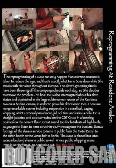 Reprogramming At Residenz Avalon(MIB Productions)(back cover)