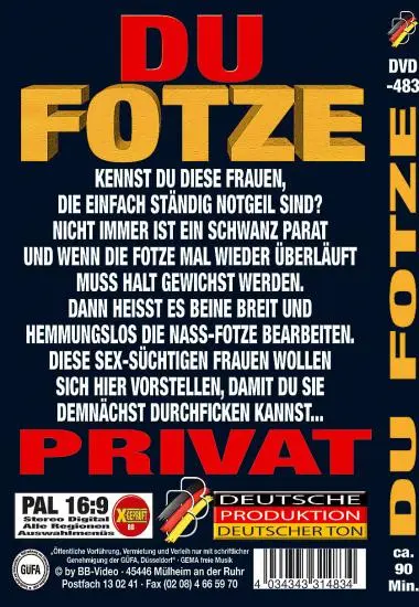 Du Fotze | BB-Video | DVD(back cover)