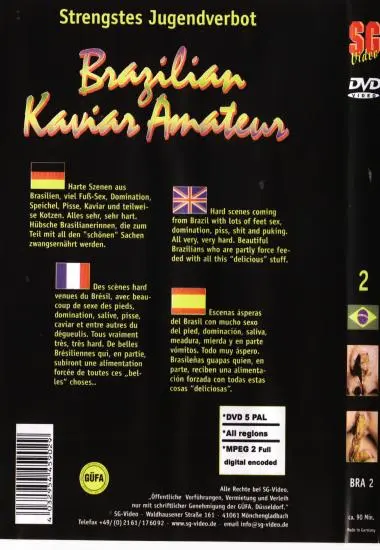 Brazilian Kaviar Amateur 2 | SG-Video | DVD(back cover)