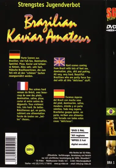 Brazilian Kaviar Amateur 1 | SG-Video | DVD(back cover)