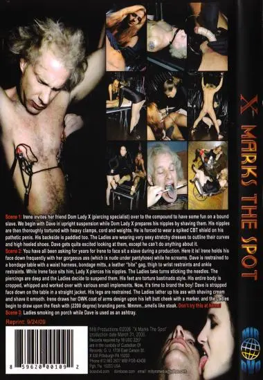 X Marks the Spot | MIB Productions | DVD(back cover)