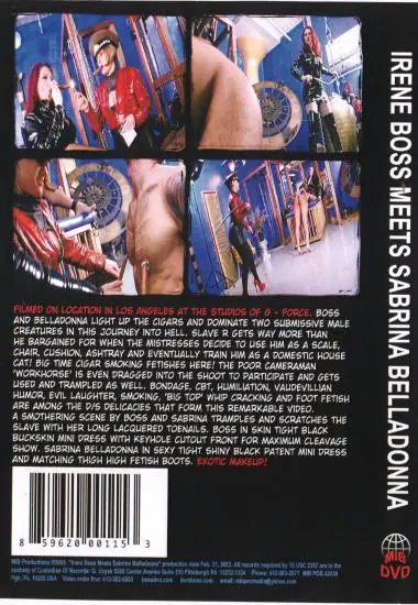 Irene Boss Meets Sabrina Belladonna(MIB Productions)(back cover)
