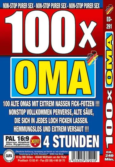 100 x Oma ED-291 | BB-Video | DVD, Download, VOD(back cover)
