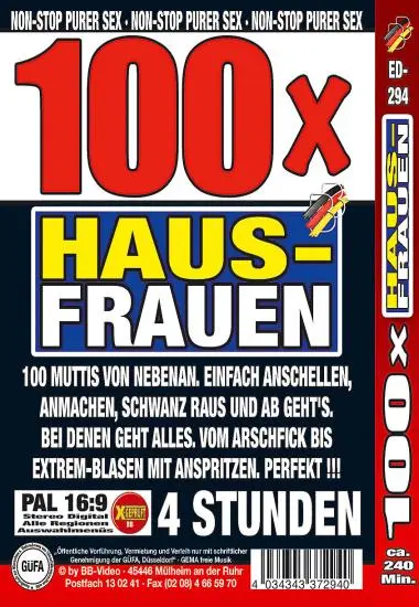 100 x Hausfrauen  ED-294 | BB-Video | DVD, Download, VOD(back cover)