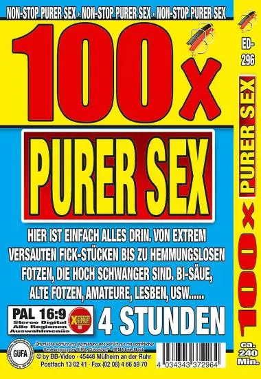 100 x Purer Sex  ED-296 | BB-Video | DVD, Download, VOD(back cover)