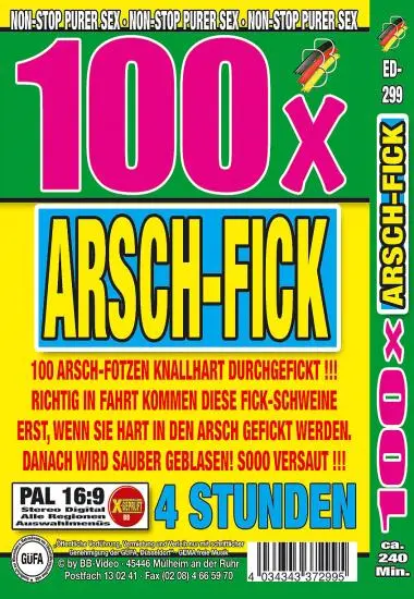 100 X Arsch-Fick ED-299 | BB-Video | DVD, Download, VOD(back cover)