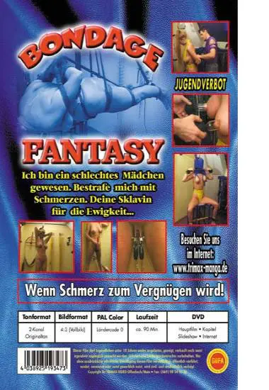 Bondage Fantasy Gefesselt und gefoltert mit Lust 100% SM | Trimax | DVD(back cover)