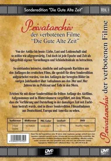 Privatarchiv der Verbotenen Filme # 1 | Trimax | DVD, Download, VOD(back cover)
