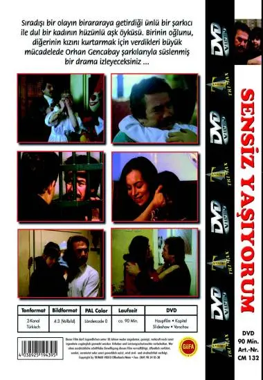 Classic Movie Sensiz  Yasiyorum | Trimax | DVD(back cover)