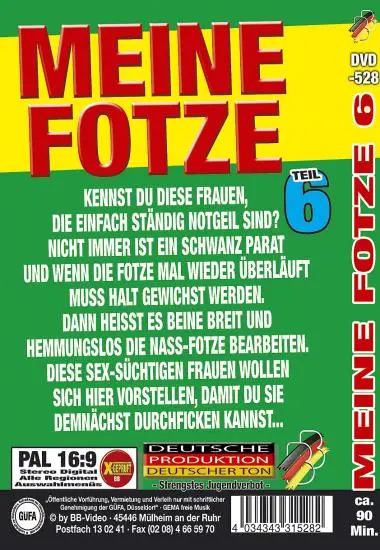 Meine Fotze Teil 6 | BB-Video | DVD, Download, VOD(back cover)