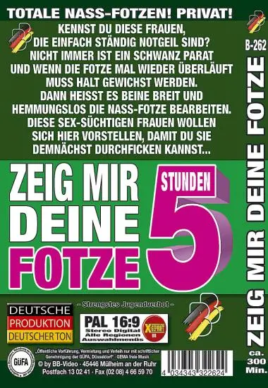 Zeig mir deine Fotze | BB-Video | DVD(back cover)