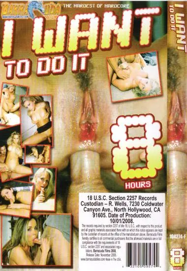 I Want to do it | Barracuda Films | DVD(back cover)