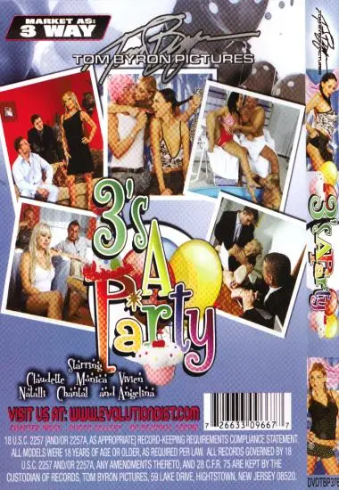 3s A Party | Tom Byron P. | Download, VOD(back cover)