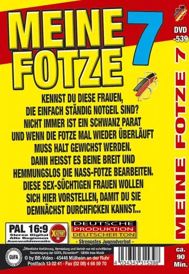 Meine Fotze Teil 7 | BB-Video | DVD, Download, VOD(back cover)
