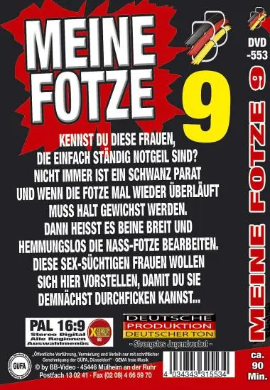 Meine Fotze Teil 9 | BB-Video | DVD, Download, 4K/HD, VOD(back cover)