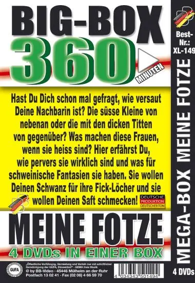 Big Box Meine Fotze XL-149(4xDVDs)(BB-Video)(back cover)